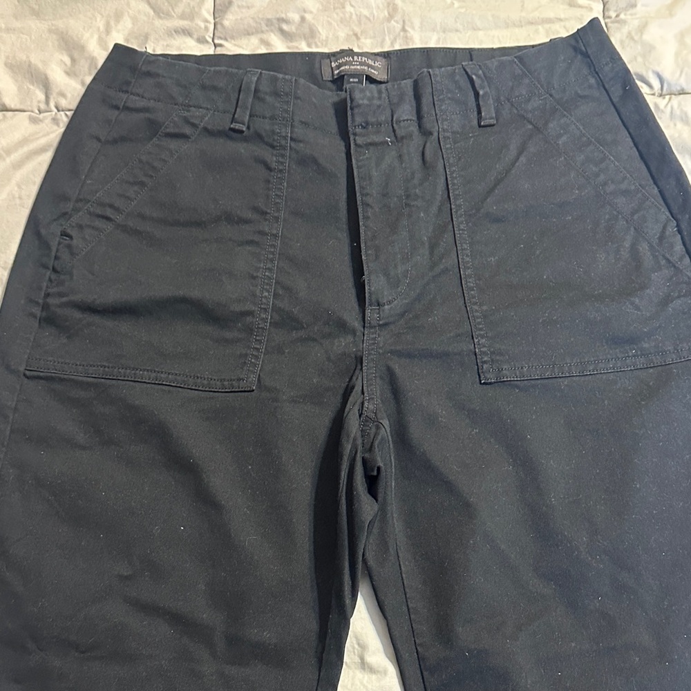 Banana Republic Women's Black Girlfriend Chino Pants